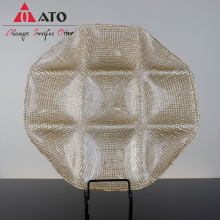 Luxury Glass Charger Plates Gold for Wedding party