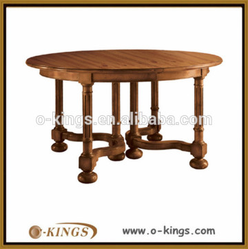 wood carved dining table for restaurant