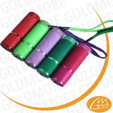 Goldmore 2 trade assurance waterproof aluminum 9 led fluorescent rubber coated flashlight