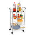 3 tier metal kitchen storage torlley with wheels