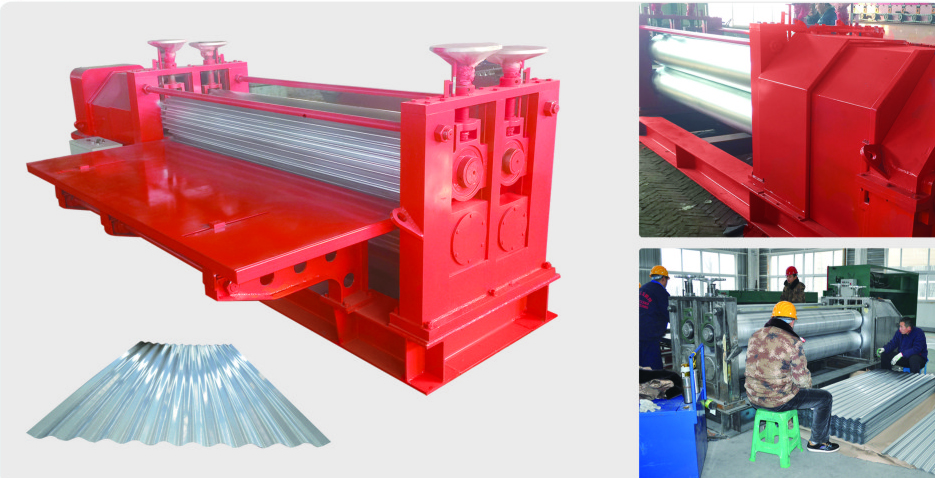 8feetGalvanized steel barrel corrugated roofing sheet machine