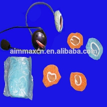 Hot selling Anti dust sanitary headset cover / disposable PP nonwoven headphone cover / disposable earphone cover