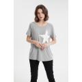 Short sleeve lady leisure blouse for summer