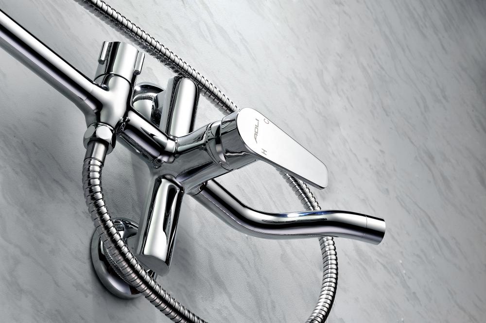 Set Mixer Faucet Rain Head Bathroom Shower