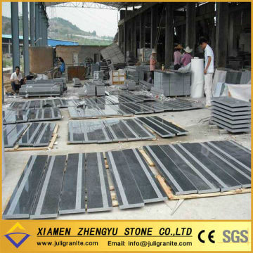 2013 New design of black granite stair,black building material stone step