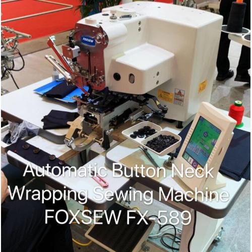 Automatic Button Sewing and Neck Wrapping Machine