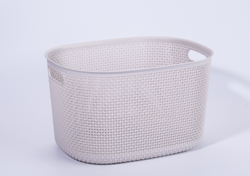 plastic storage basket with handle daily use L