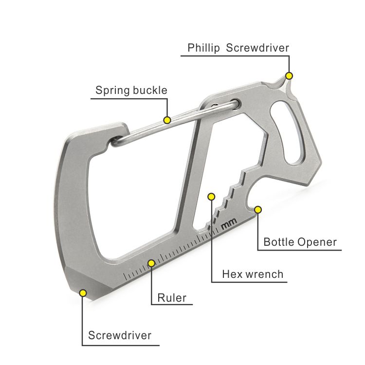 mosquetón de titanio titanium carabiner