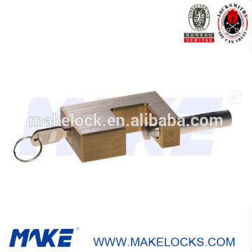 MK614 MAKE Brand Heavy Duty 72mm Rectangular Pin Tumbler Brass Padlock
