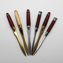 Custom Logo Rose/Maplewood Handle Envelope Letter Opener