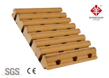 Acoustic diffusing sound absorbing panel