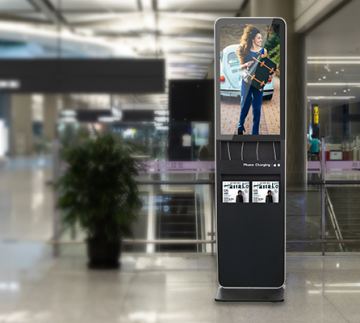 Touchable LCD Signage Charging Station with Brochure holder