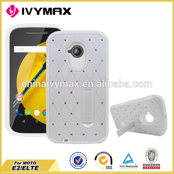 Unbreakable shockproof cell phone case for MOTO E2 ELTE diamond case