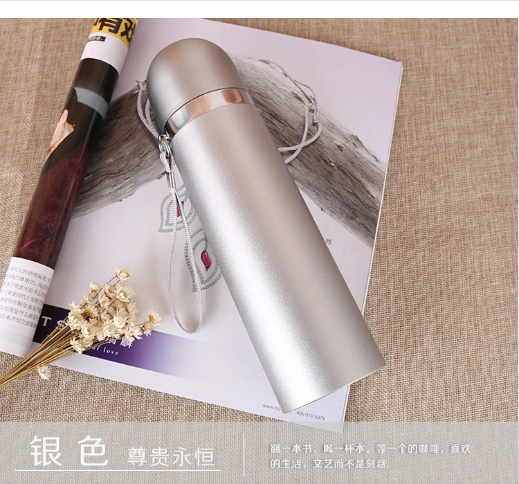 Custom Logo Cartoon Vacuum Flask Stainless Steel Water Bottle