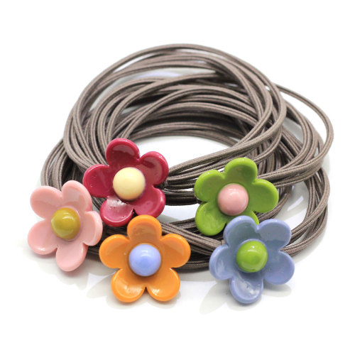 100 Unids Gomas para el Pelo Floral Girasol Bandas de Goma Elástica Anillo para Niñas Corbata de Pelo para Niños Soporte para Cola de Caballo Accesorios para el Cabello Sombreros