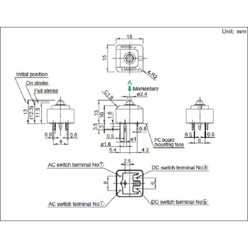 Interruptor impermeable tipo sensor de potencia