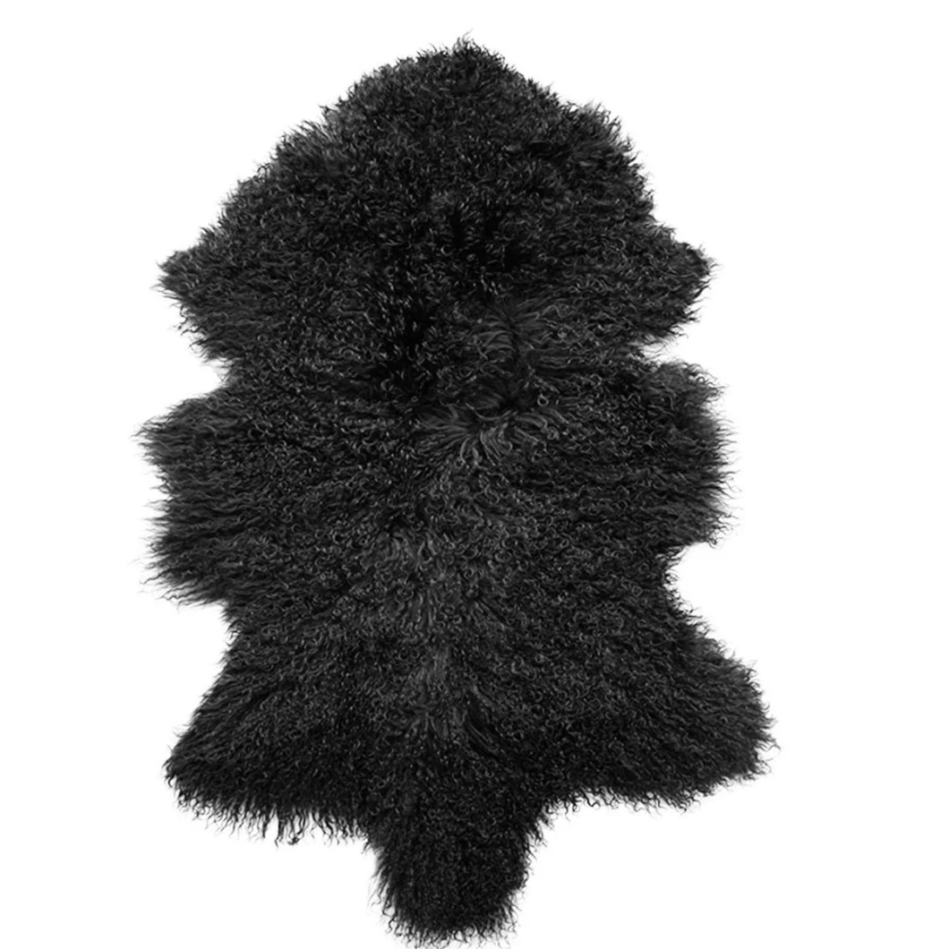 Long Curly Tibetan Sheep Fur Plate