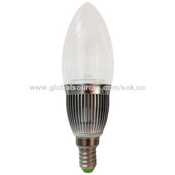 LED Candle Lamp, 2W, 30,000 Hours Average Lifetime