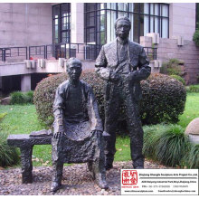 Escultura de bronce moderno parque