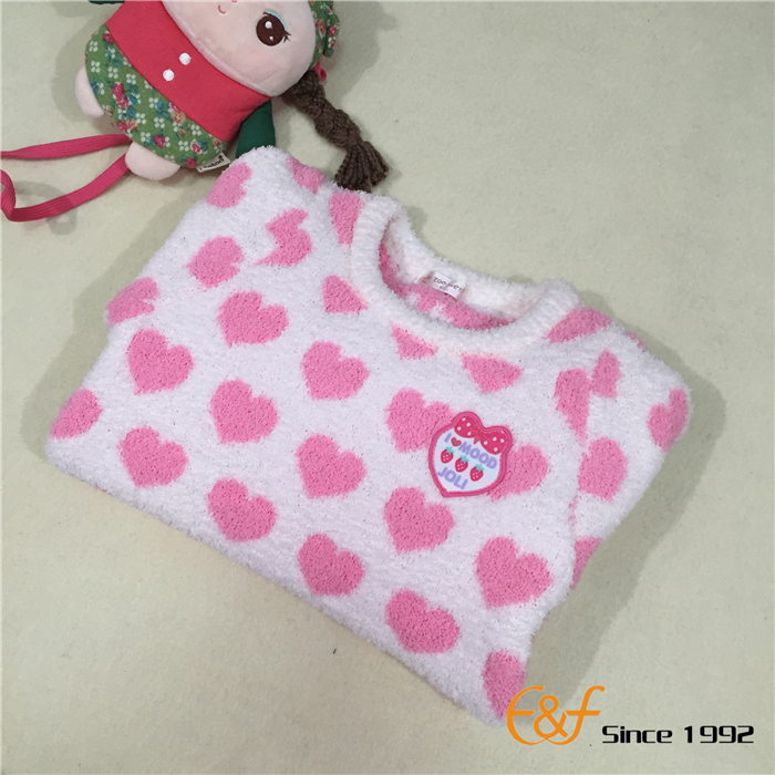 polyester yarn knitted girl sweater