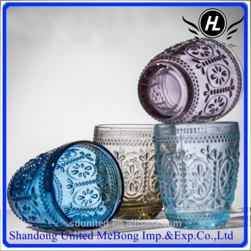 Cobalt blue water glass cup