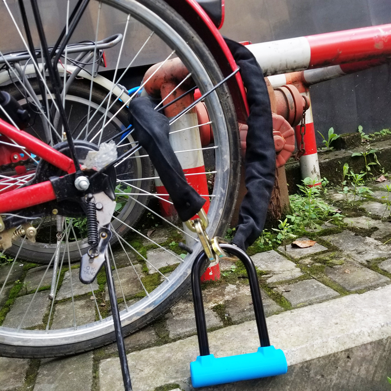Fechaduras anti resgates anti roubo cadeias de aço manganês aço elétrico bloqueio de alta segurança cadeia de bicicleta trava 10mm 12mm