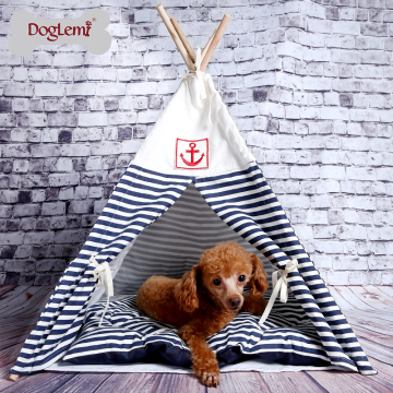 Indian Foldable Pet Tent Dog Cat Kennel Nest Wood Pet Puppy Igloo House