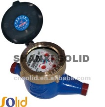 Rotary-vane liquid-sealed water meter