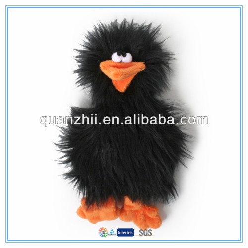 Ugly black stuffed chicken plush toy