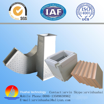 Double sided aluminum foil composite phenolic foam duct panel