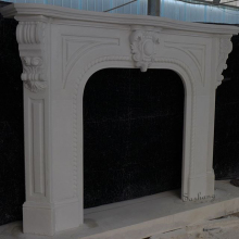 Simple design free standing marble fireplaces mantel