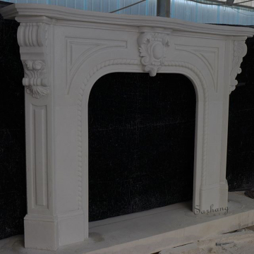 Simple design free standing marble fireplaces mantel