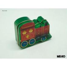 Train shape irregular tin gift can