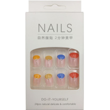 Red False Nail Sticks - 24pcs Matte & Shiny Removable Nail Patches