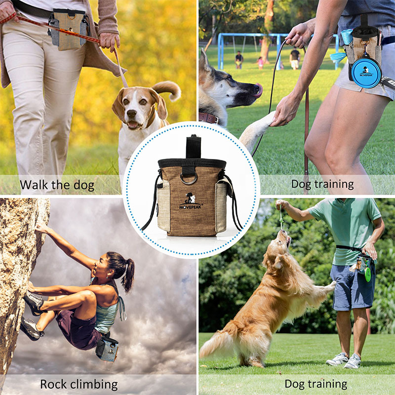 Amazon hot selling pet training food storage bag can put garbage easy use outside accept customized waist bag