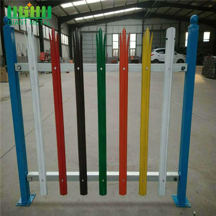 2.4m high hot dip galvanized palisade fence