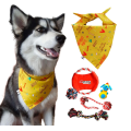 Chien bandana plus ensemble de 5 jouets de chien