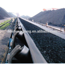Industrial steel cord black rubber flat conveyor belt