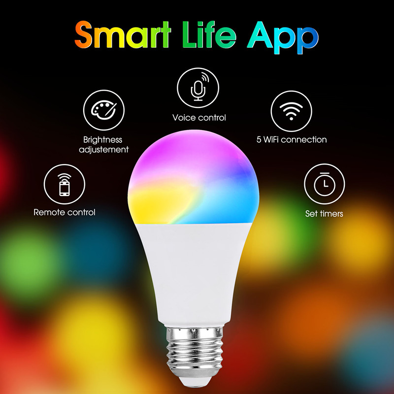 Tuya Alexa Dimmable Color Inteligente Wifi Led Light 