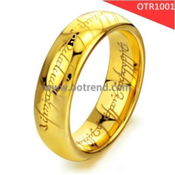 Lord of ring beloved ring of PVD gold plated tungsten never faded tungsten fashion area