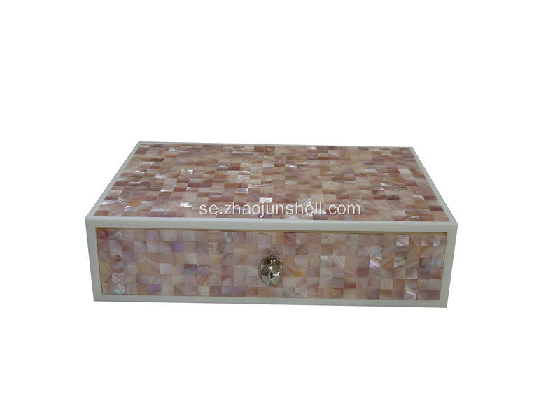 Shell Mosaic Amenity Set med American Pink Shell