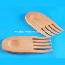 2016 bamboo salad hands, salad serving tools
