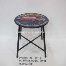 antique metal round bar stools, small stools for home
