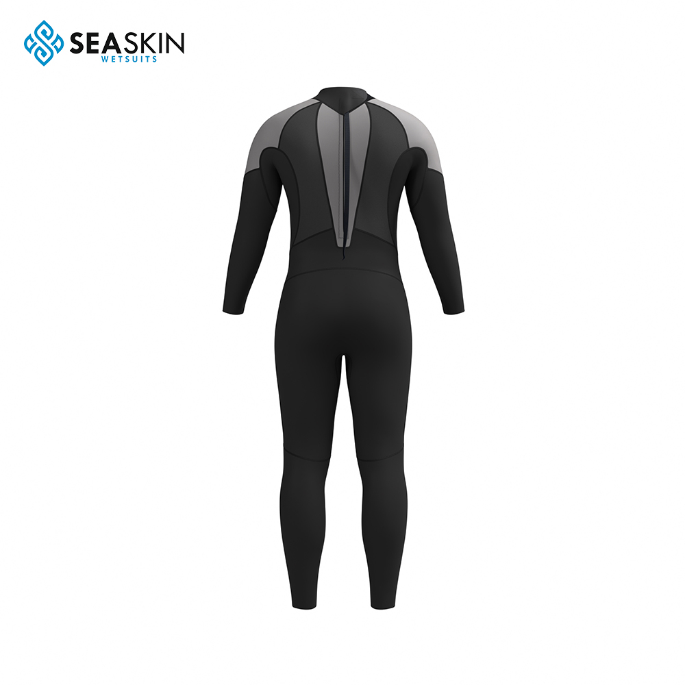 Seaskin Mens Mono Piece Back Zip WetSuit