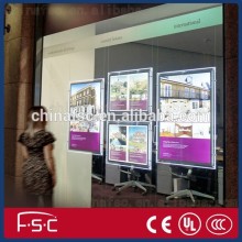 a3 acrylic light picture pockets for real eatate agency window dispiay