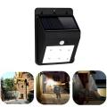 Czujnik ruchu w kolorze czarnym Led Solar Wall Lights