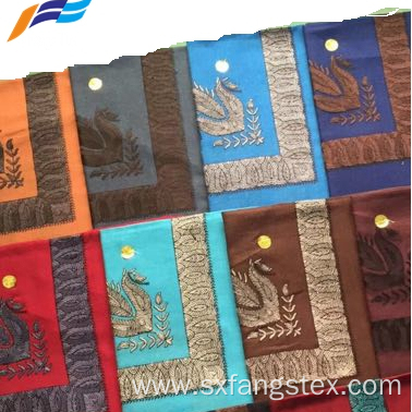 High Quality Indian Embroidered Fabric Plain Women Scarf