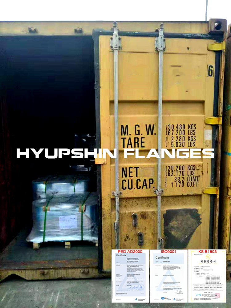 Hyupshin Flanges Delivery Seatransport Shipment