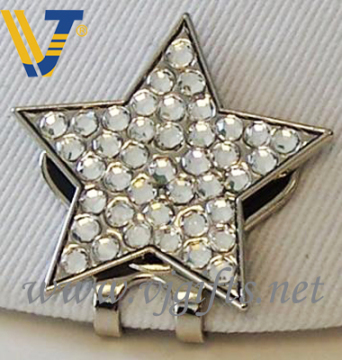 America Popular Golf Cap Cilp with Ball Marker with Custom Logo/Diamond (MZBM-0028)