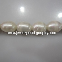 10x12mm white color rice shape freshwater pearls
